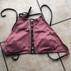 PINK halter swim top